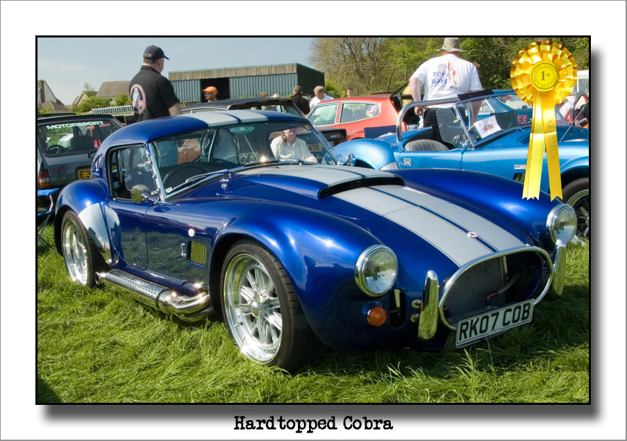 Show winner, 1st place trophy card at a car show